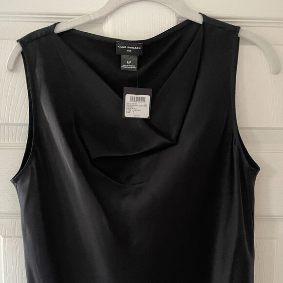 NWT Club Monaco 100% silk cami cowl neck top - Picture 6 of 7